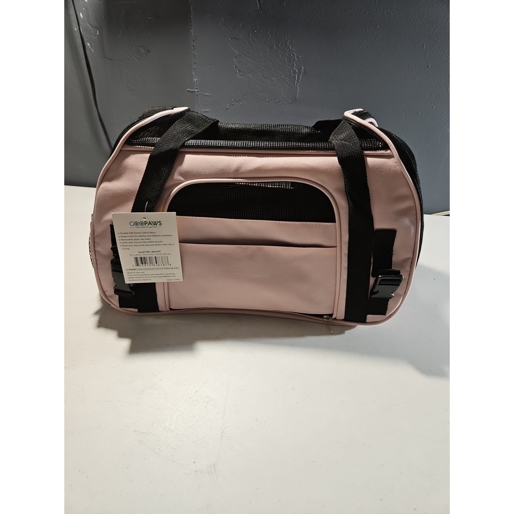 Goopaws Soft-Sided Kennel Pet Carrier for‎ Small Dogs, Cats, Puppy, Airline Pink